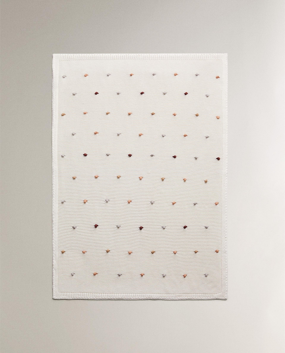 Zara Home плед детский из хлопка, в полоску, 70x100 см