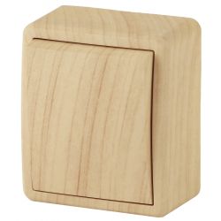 11-1203-11 ЭРА Переключатель, 10АХ-250В, IP20, ОУ, Эра Эксперт, сосна