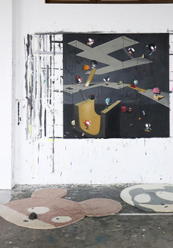 Шерстяной стираемый ковер Lorena Canals Miss Mighty Mouse 100х120 см