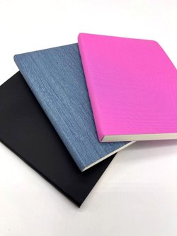 Набор 3 блокнота 88л (138*102мм) лин. роз.,графит, сине-серый (5447-8)