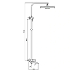 Душевая система для ванны, Gappo, с картриджем, хром, G2407