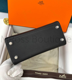 Сумка Hermes Kelly Lakis 25 женская черная из кожи