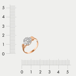 Кольцо для женщин из розового золота 585 пробы с фианитами (арт. 03042)