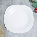 Тарелка мелкая 22,5см Square soft Без деколи (квадрат.) (99258)