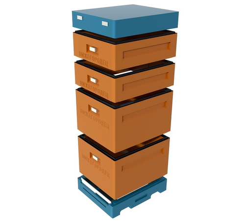 Улей ППУ Нижегородец Комплект 10 рамок 2 корпуса Дадан+ 2 Магазина