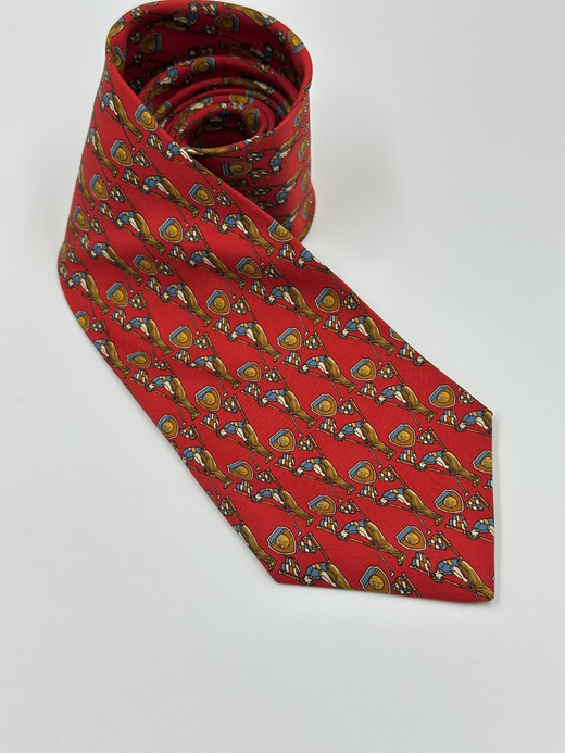 Галстук красный «Гольф» Salvatore Ferragamo