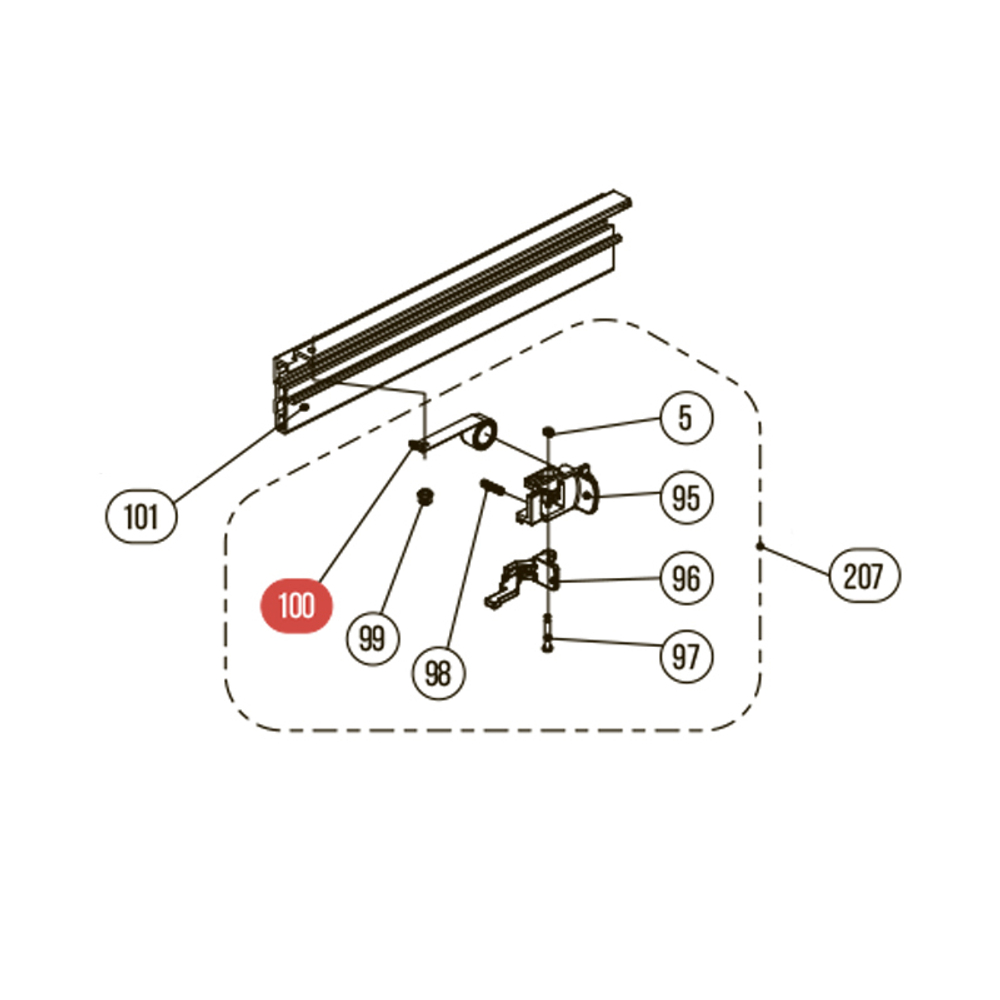 Запчасть №207 для Hybest GSR40A. Подающий механизм в сборе