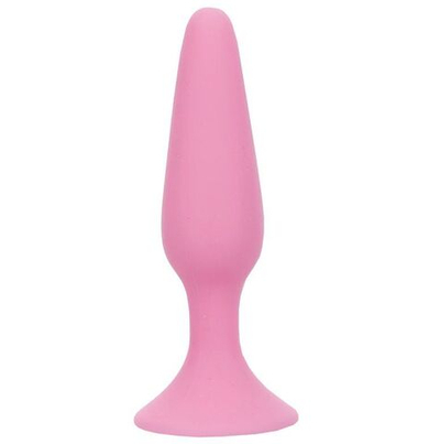 Розовая анальная пробка BEAUTIFUL BEHIND SILICONE BUTT PLUG - 11,4 см. (Цвет: розовый)