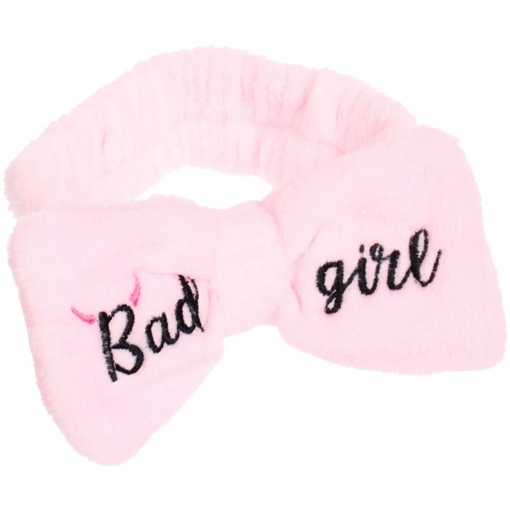 Повязка на голову «New collection Vostok - Bаd girl», цвет черный, розовый, голубой и сиреневый, 20*6см ( упаковка белый ZIP пакет )