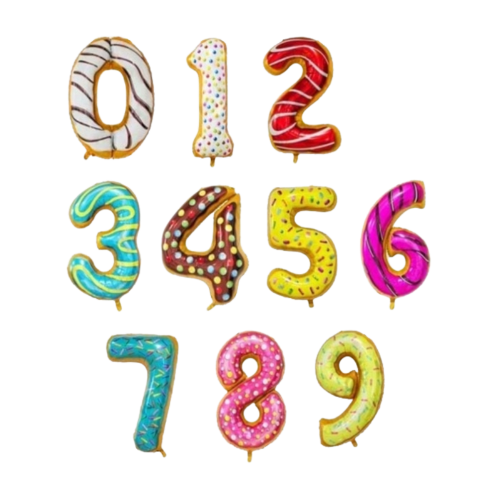 Надувные цифры цветные