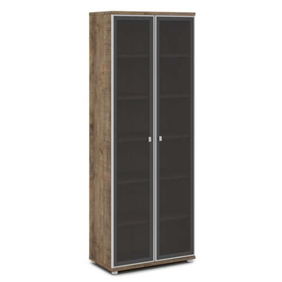 Шкаф со стеклом в алюминиевом профиле высокий 820х440х2195 V-611