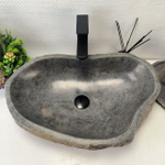Раковина из речного камня RS-63629 (60*37*15) 0124
