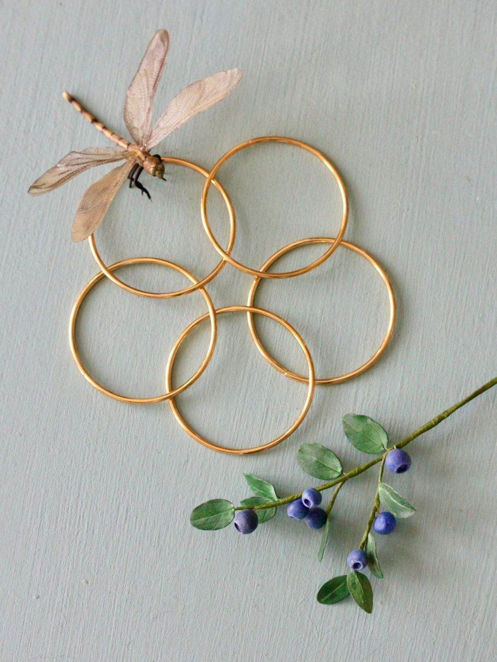 Набор колец металлических 7 см, 5 шт