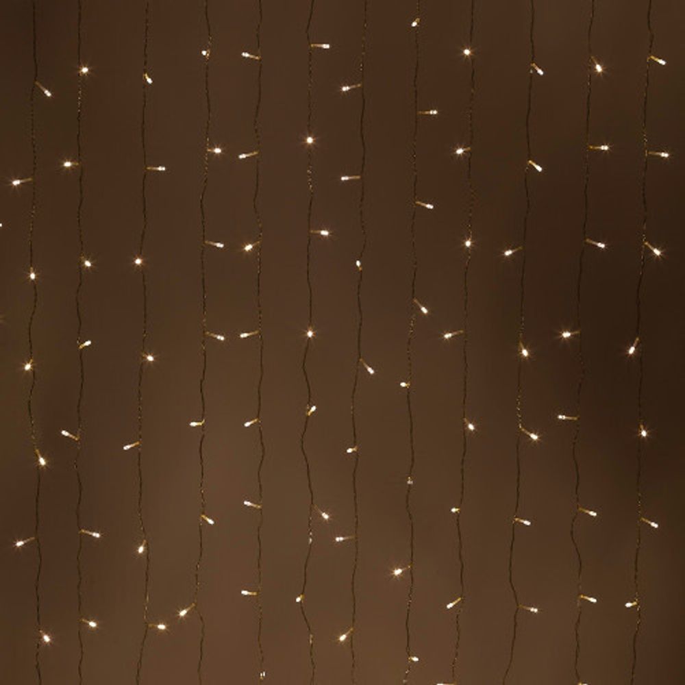 Светодиодная новогодняя гирлянда ЭРА ЕNIG - 320W Занавес 8 режимов 3*2 м теплый белый 320 LED IP20 220 V