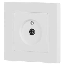 Розетка Intro Accent 6-301-01М TV одиночная, IP20, СУ, белый матовый | Intro