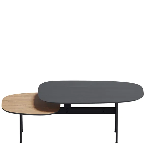 Журнальный столик Step L, дуб/черный ясень