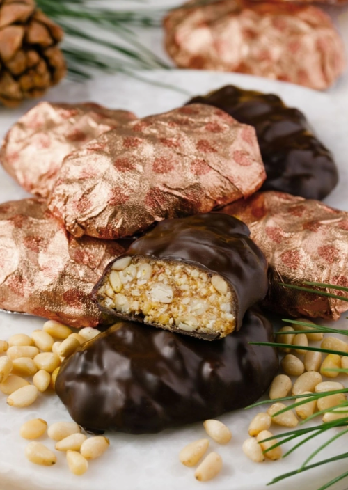 Шишка грильяжная в шоколадной глазури Кедровый сувенир  / 1000 г / ТМ Сибирский кедр