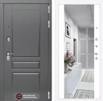 Дверь Входная Лабиринт Платинум С зеркалом Максимум Белый софт