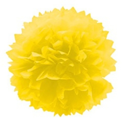 Бумажный помпон Желтый 16''/41 см