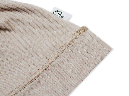 Шапочка Узелок Рубчик Светлый кофе RinaAmari