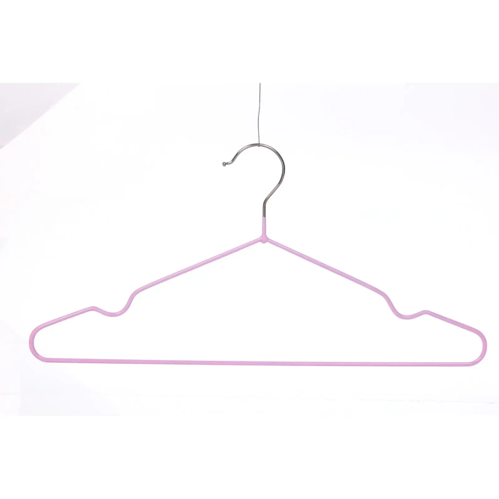 Плечики металлические нескользящие с полимерным покрытием 10шт «ТАРТИТАН», цвет розовый, 40см (Селфи)