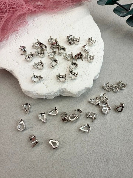 Оправа #4320 Drop 8*6 мм Серебро