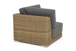 "Капри" модуль диванный угловой с подушками, цвет соломенный