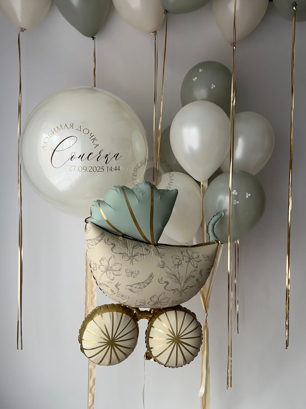 Воздушные шары на выписку для девочки №8638  Изображение2