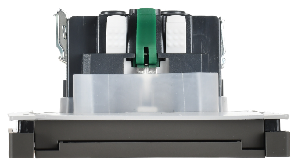 FORTE&PIANO Розетка 1-местная с заземлением с защитными шторками и крышкой безвинтовое крепление 16А IP44 FP319 серый IEK