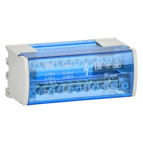 Модульный распределительный блок (кросс-модуль) L+PEN 2х11 контактов 125А ИЭК YND10-2-11-050