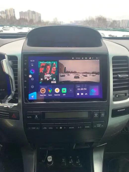 Магнитола для Toyota Land Cruiser Prado 120, Lexus GX470 (экран климата внизу) - CanBox 9063/9064 Android 10, 8-ядер, SIM-слот