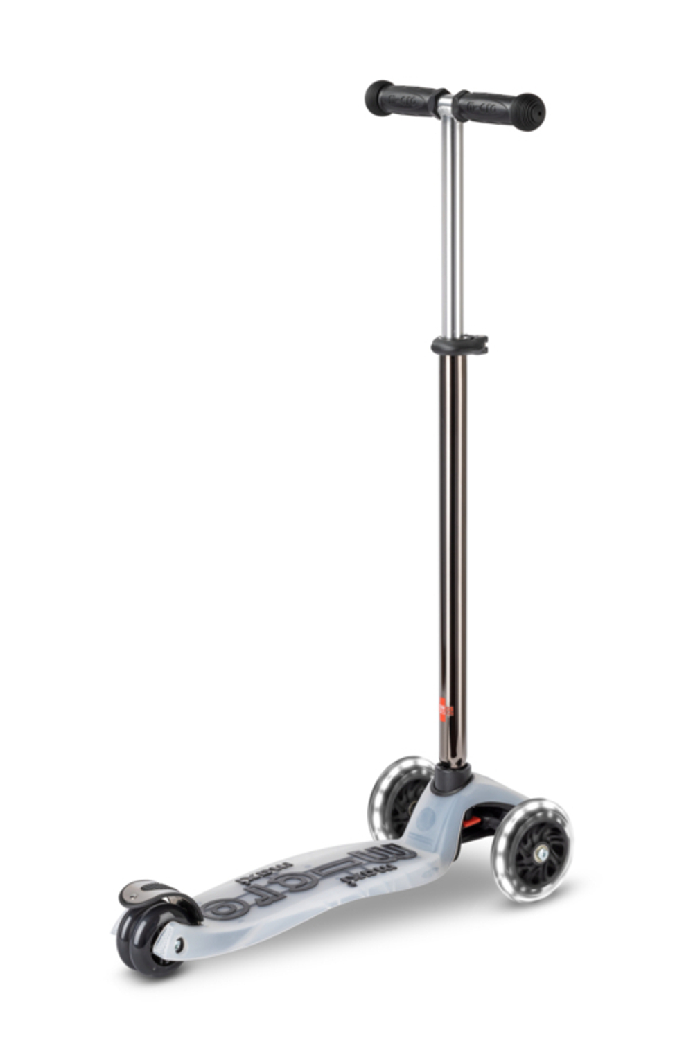 Самокат Maxi Micro Deluxe Flux LED Неохром черный