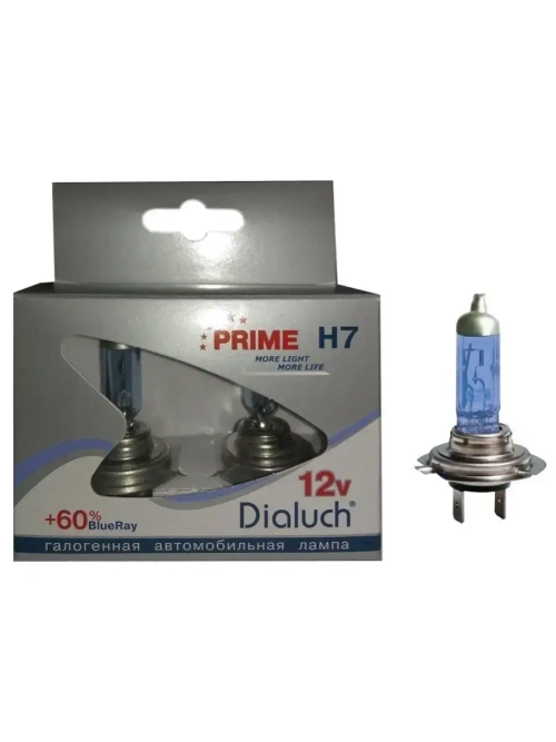 Лампа 12 В H7 55 Вт +60% PR BR галогенная 2 шт. Диалуч