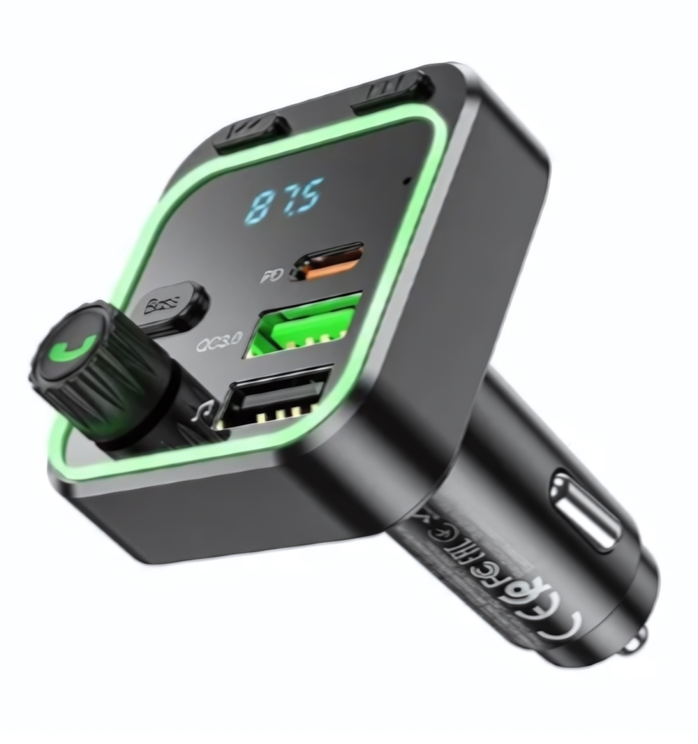 FM-модулятор Borofone BC53 PD20W+QC3.0 2xUSB+Type-C BT5.0 Black