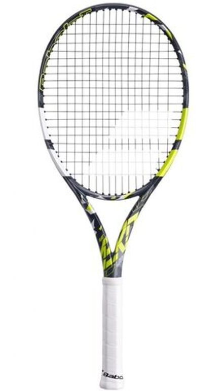 Теннисная ракетка Babolat Pure Aero Lite - grey/yellow/white + Струны + Натяжка