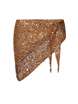 Вязаный платок tobacco коричневый