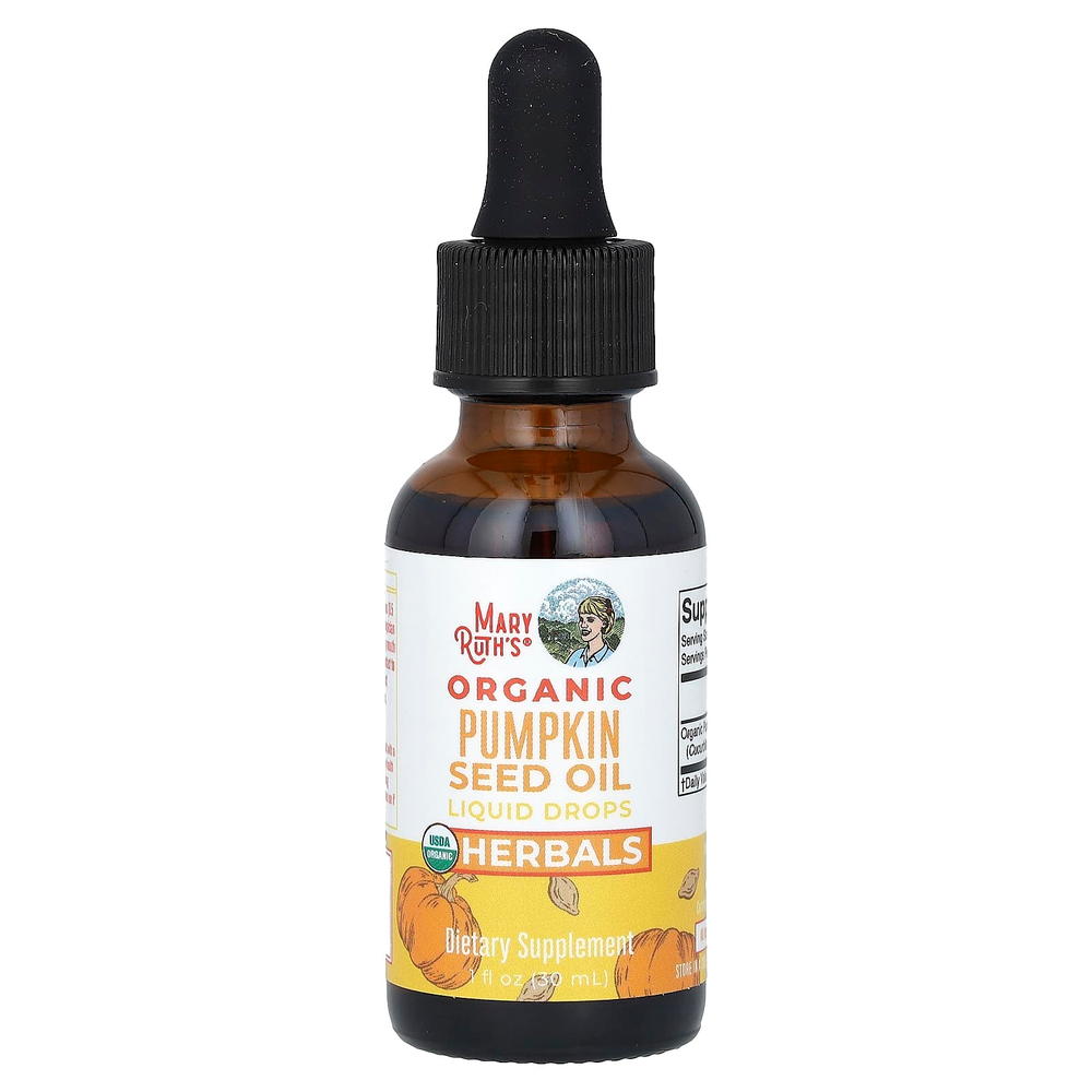 MaryRuth's, Органическое масло семян тыквы, жидкие капли, без спирта, 459 мг, 30 мл (1 жидк. Унция)