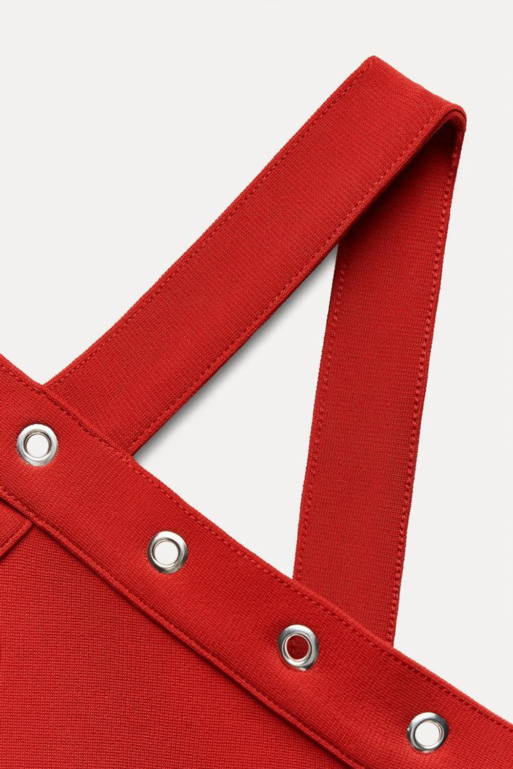 ZARA БОДИ ИЗ ЭЛАСТИЧНОГО КОНТУРА, КРАСНЫЙ