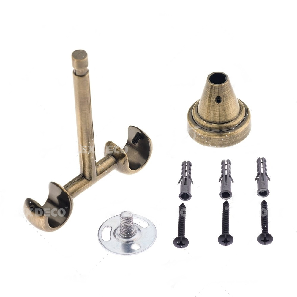 Кронштейн потолочный двойной d16/16 мм, цвет антик