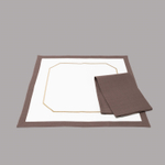 Набор плейсматов Simposium Embroidery Ivory/Dark Brown (45 x 45 см)