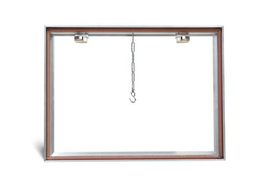 Люк под плитку нажимной Вектор 150х200 мм (ШxВ, 15х20 см) со съемной дверцей и уплотнителем, алюминиевый