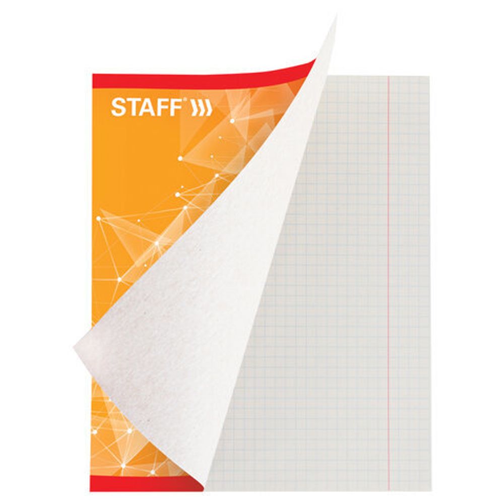 Тетрадь А5, 60 л., STAFF, клетка, офсет №2 ЭКОНОМ, обложка картон, "ЭКСКЛЮЗИВ", 402648
