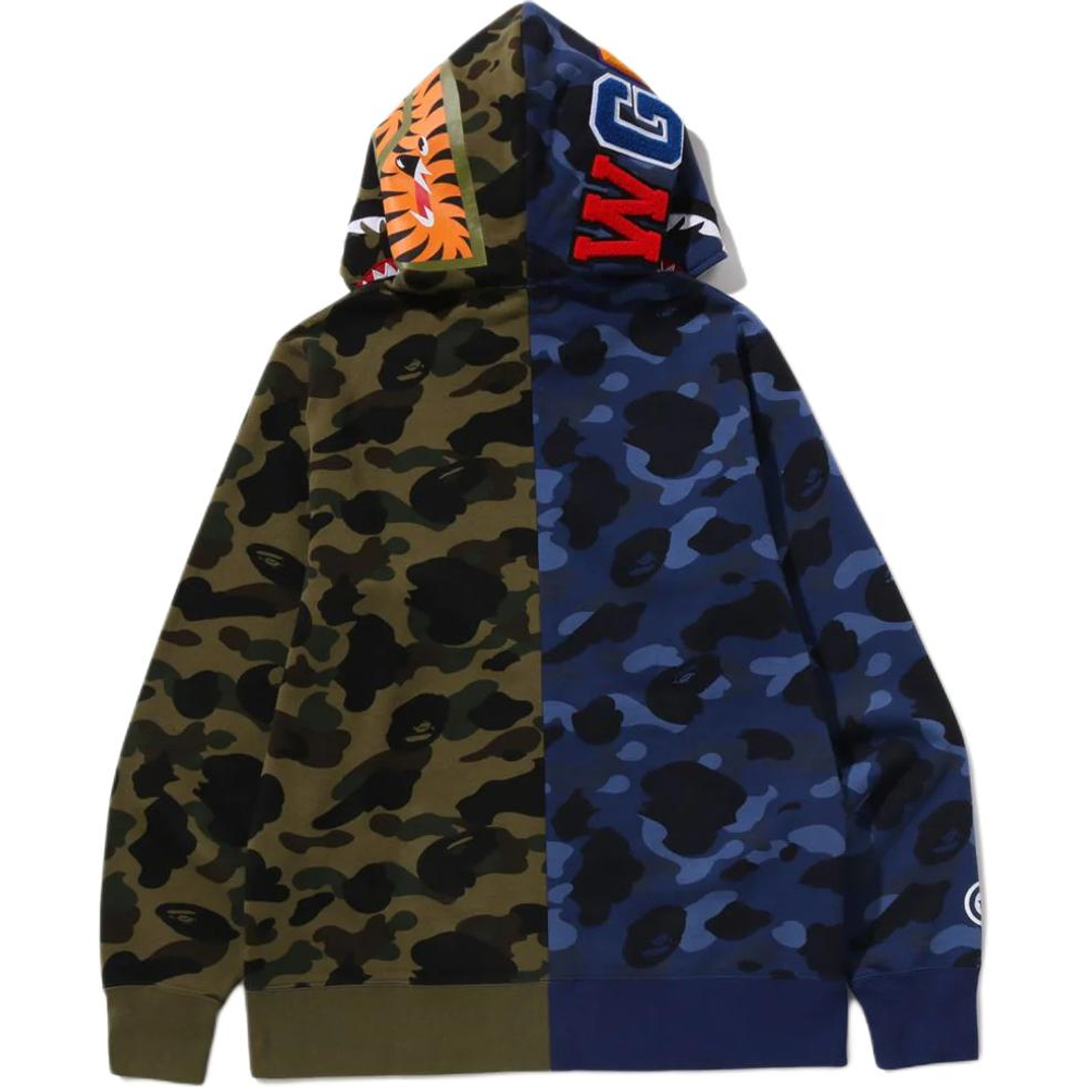 A Bathing Ape Bathing Ape Sweatshirts Camouflage Cotton Moderate No Fleece Lined Zip Closure 1m30 115 005