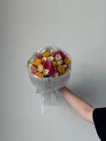 Букет из розы разных оттенков (35см) 25 шт