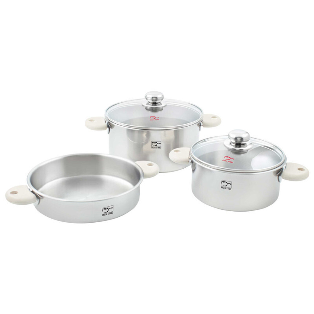 Набор кастрюль из нержавеющей стали Pars Steel Chef