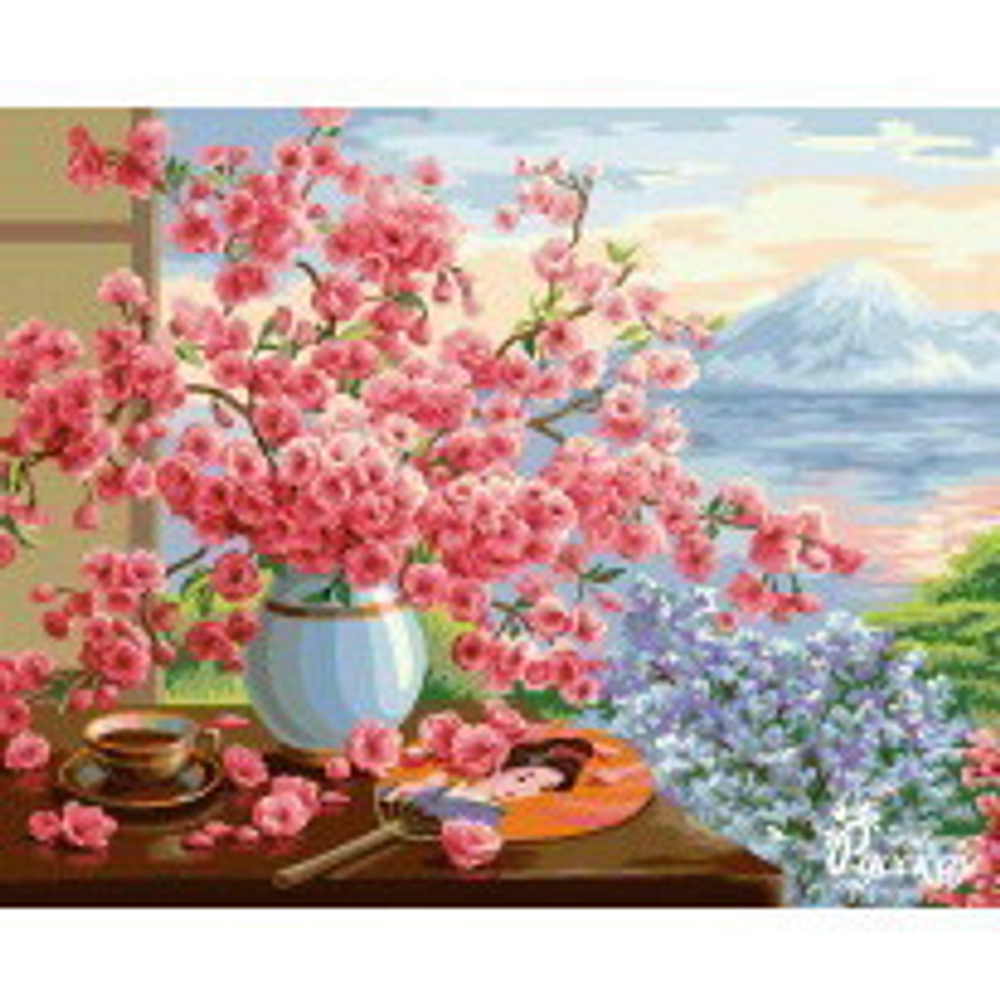 Картина рисование по номерам 40*50см «Букет сакуры. Дандорф О.»
