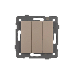 Механизм выключателя трехклавишный непроходной SWT-MK03-PL-GD-V (250V, 10A) (Arlight, -) 049899