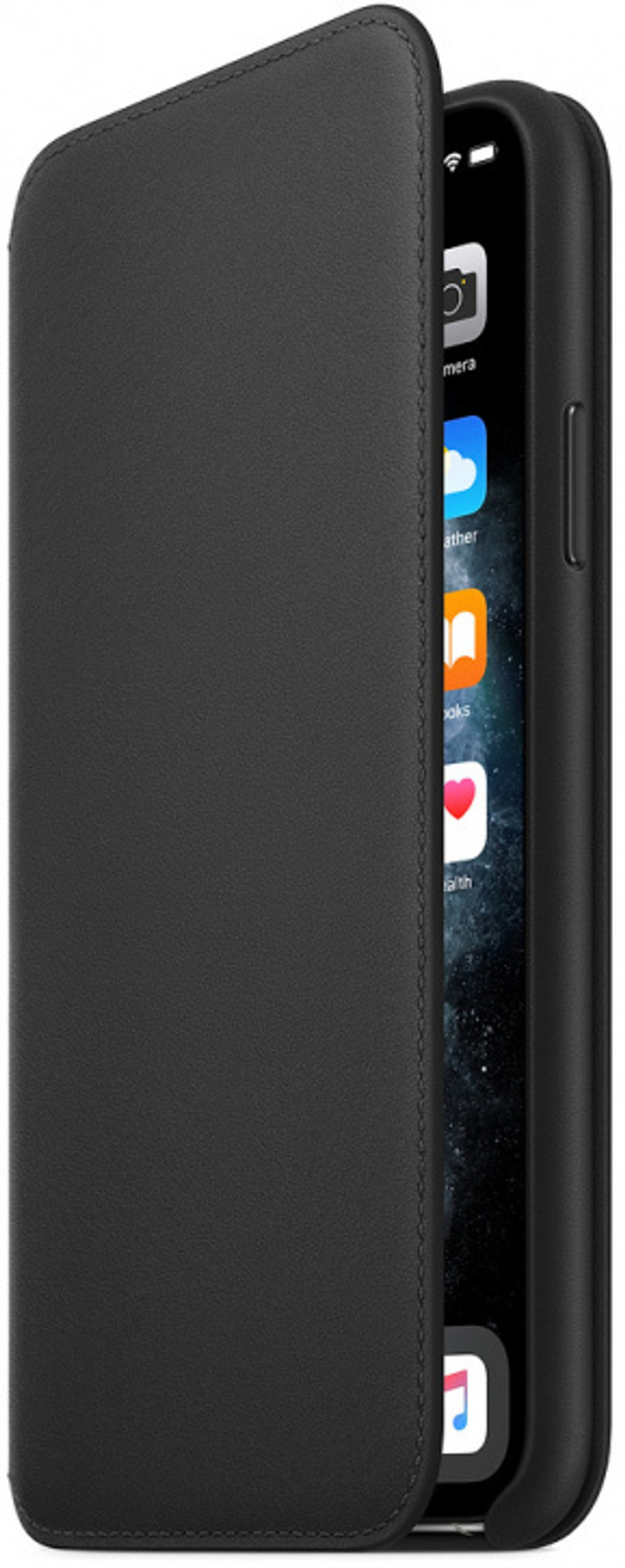 Кожаный чехол Apple Leather Folio для iPhone 11 Pro, цвет (Black) черный (MXO62ZM/A)