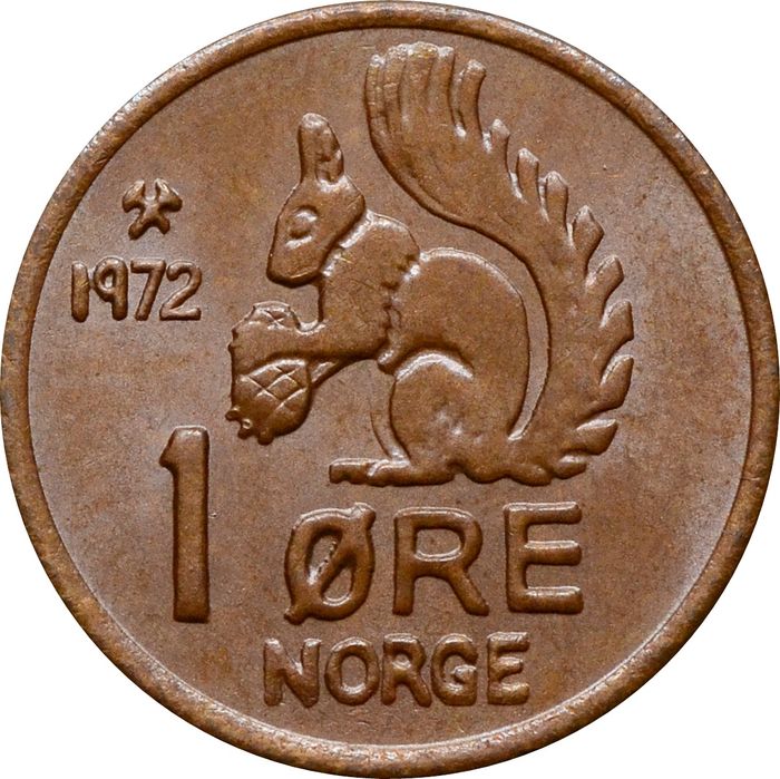 1 эре 1972 Норвегия