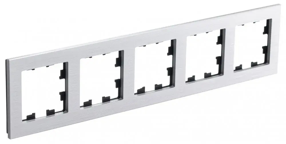 ATLASDESIGN NATURE 5-постовая РАМКА, МЕТАЛЛ СЕРЕБРО